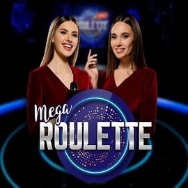 Mega Roulette online game logo by Pragmatic Play on tikitakacasino-espana.com