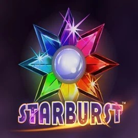 Starburst slot icon by NetEnt, available at Tikitaka Casino